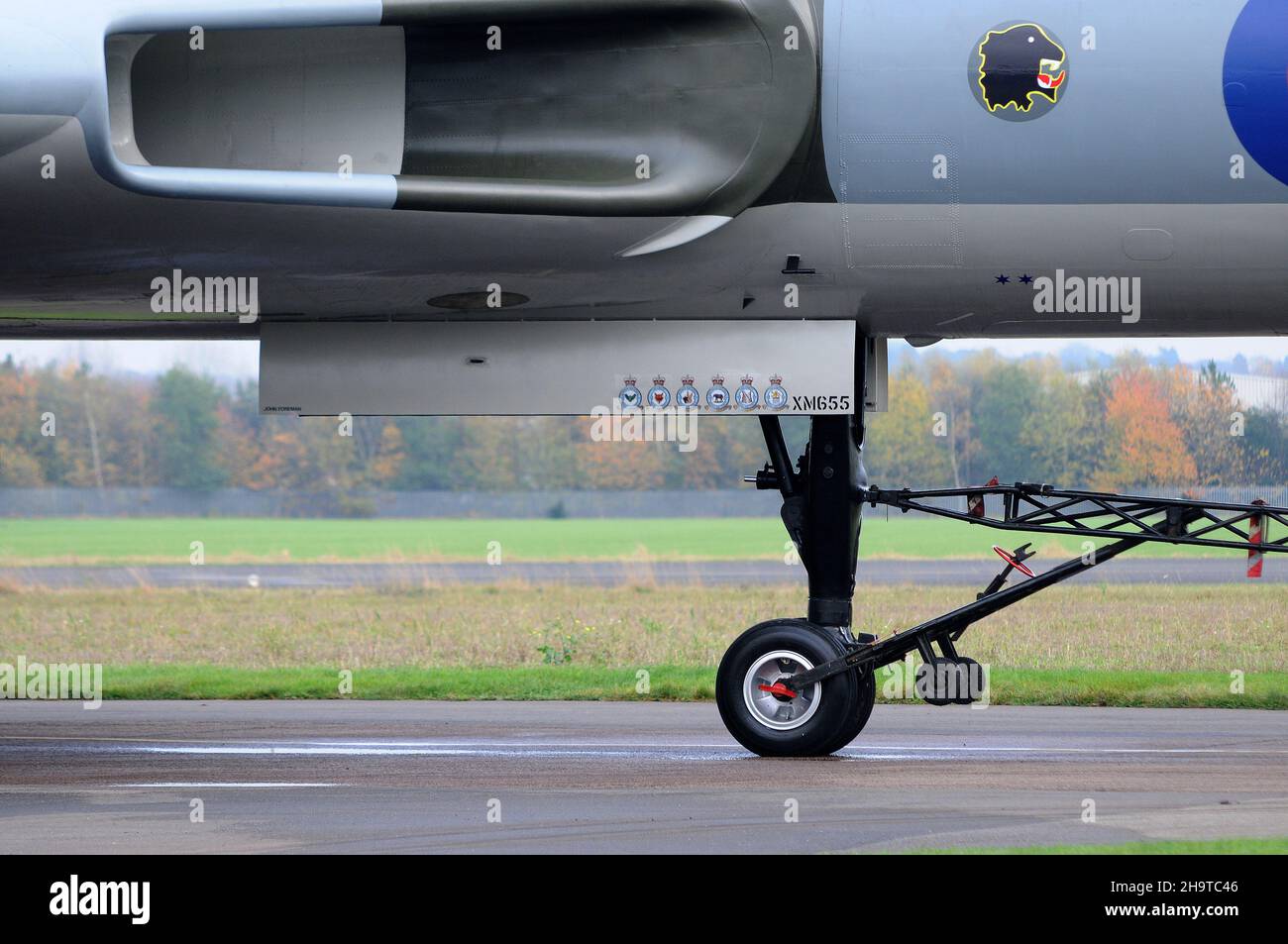 XM655 presso Wellesbourne Airfield. Foto Stock