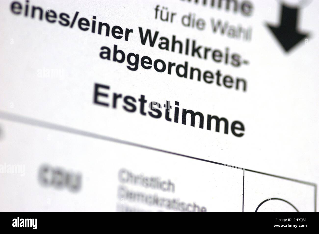 Documenti elettorali, primo voto, Germania Foto Stock