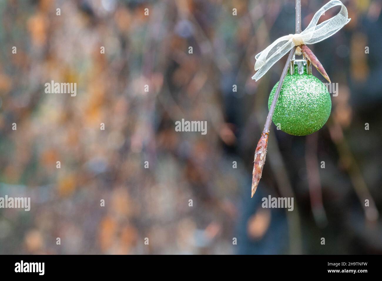 Decorazioni natalizie nel vecchio cimitero di Southampton Foto Stock