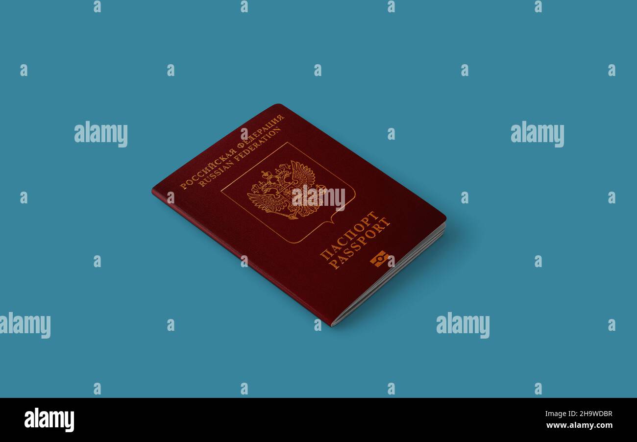 Passaporto russo, passaporto ufficiale della Russia Foto Stock