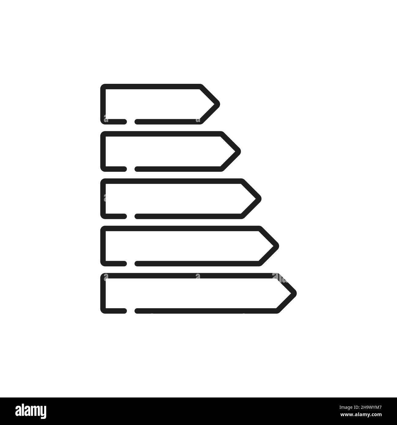 Promemoria del congelatore stick icona del contorno isolato. Vector frigorifero vetrina schede di memoria promemoria, porta di vetro display importanti informazioni contrassegni adesivi. Moder Illustrazione Vettoriale