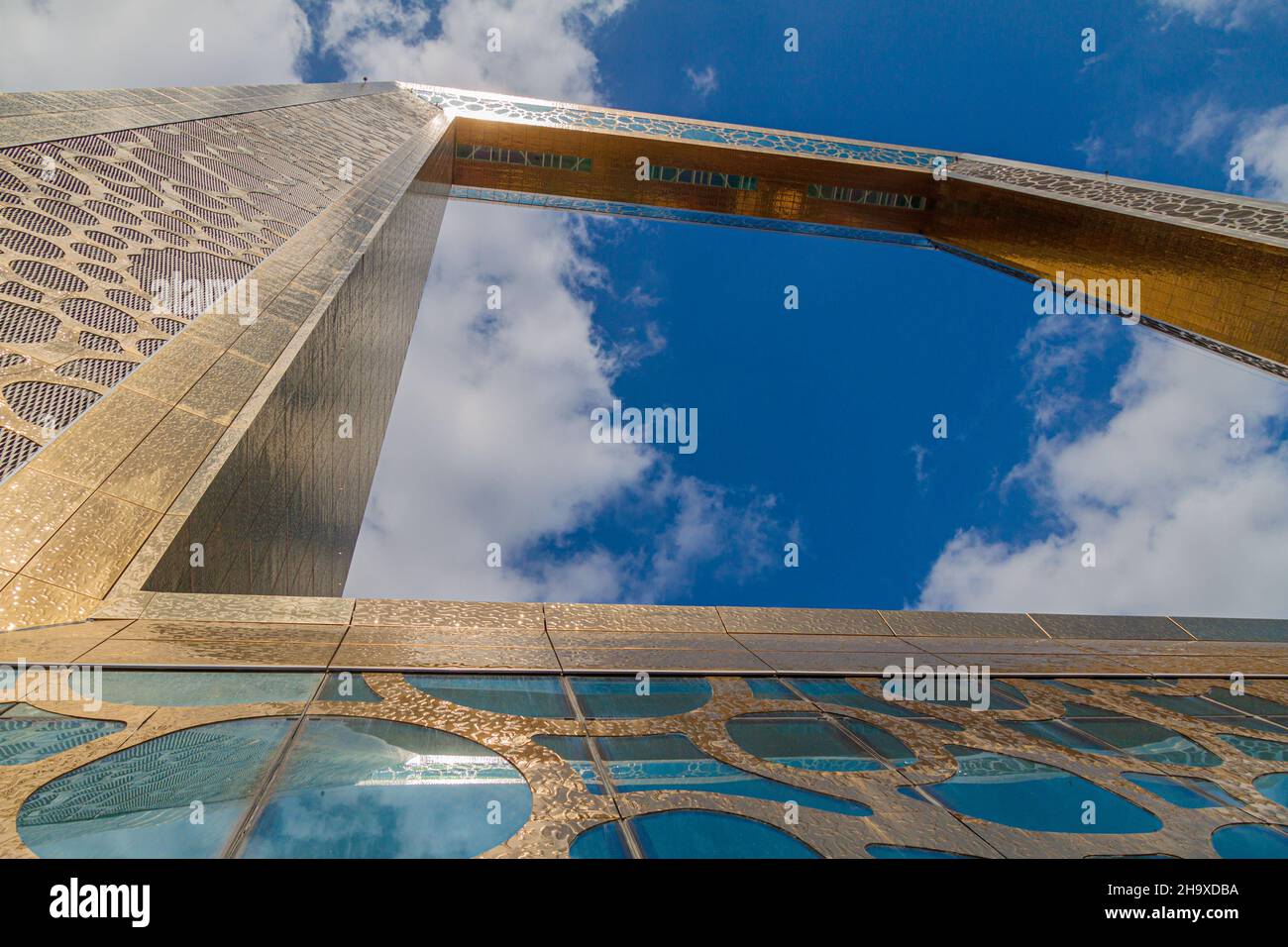 DUBAI, Emirati Arabi Uniti - 18 GENNAIO 2018: Vista della cornice di Dubai a Dubai, Emirati Arabi Uniti Foto Stock