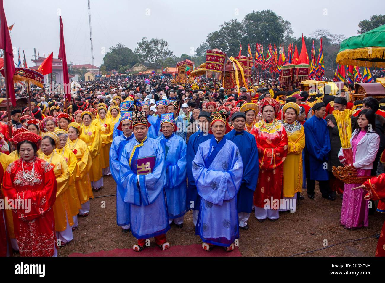 LIM festival è un grande festival della provincia di Bac Ninh, il festival si svolge il 13th giorno del primo mese lunare ogni anno, nel distretto di Tien Du, Ba Foto Stock