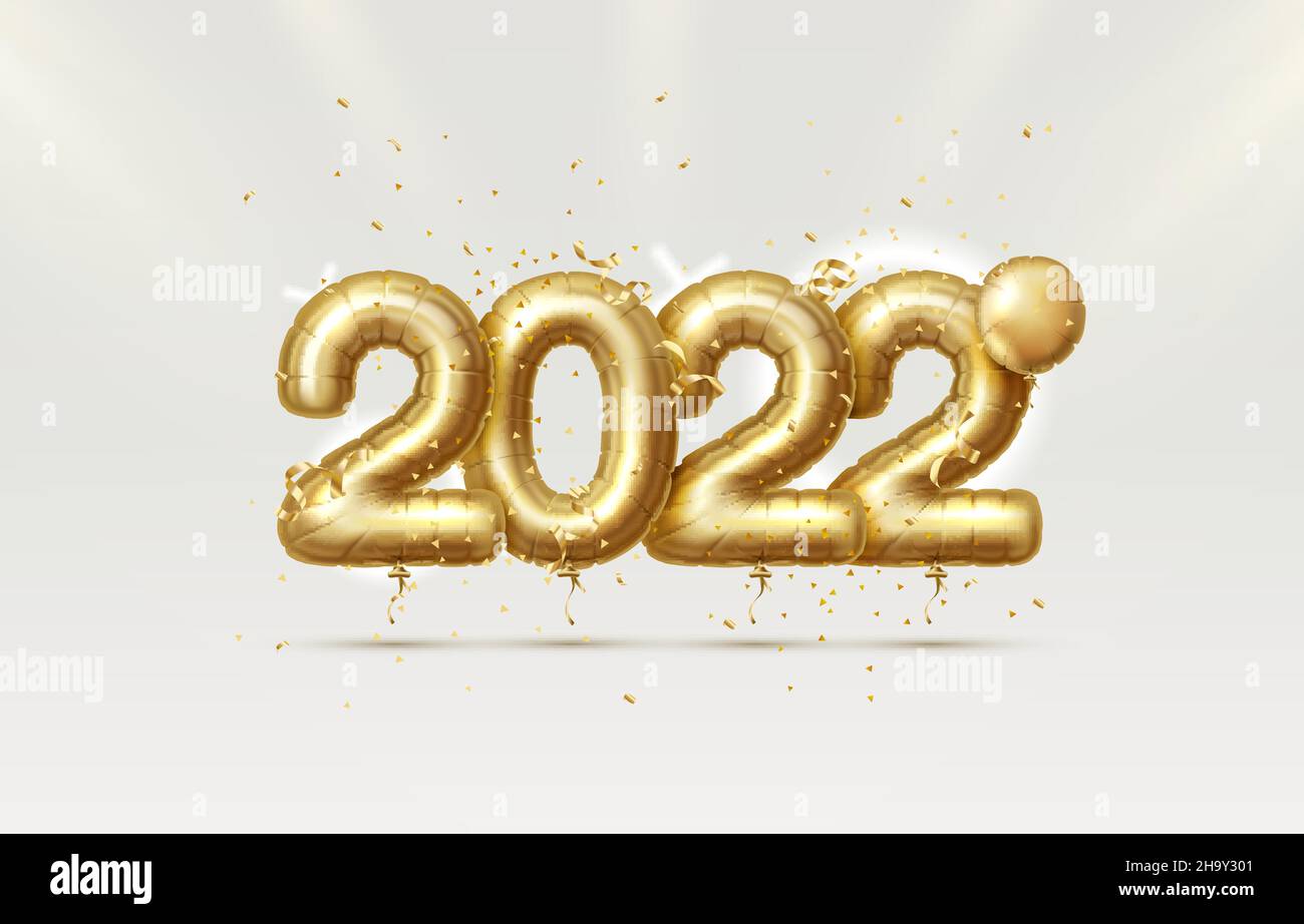 Felice anno nuovo 2022, festa di copertura. Illustrazione vettoriale Illustrazione Vettoriale