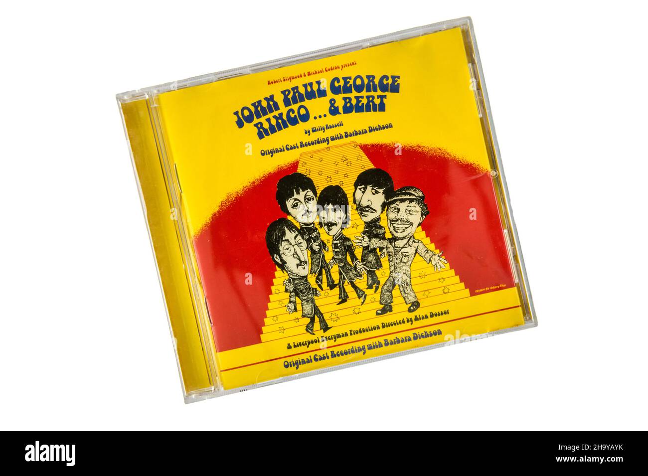 Originale cast CD di John Paul George Ringo ... & Bert il musical del 1974 di Willy Russell basato sulla storia dei Beatles. Copertina disegnata da Antony Sher Foto Stock