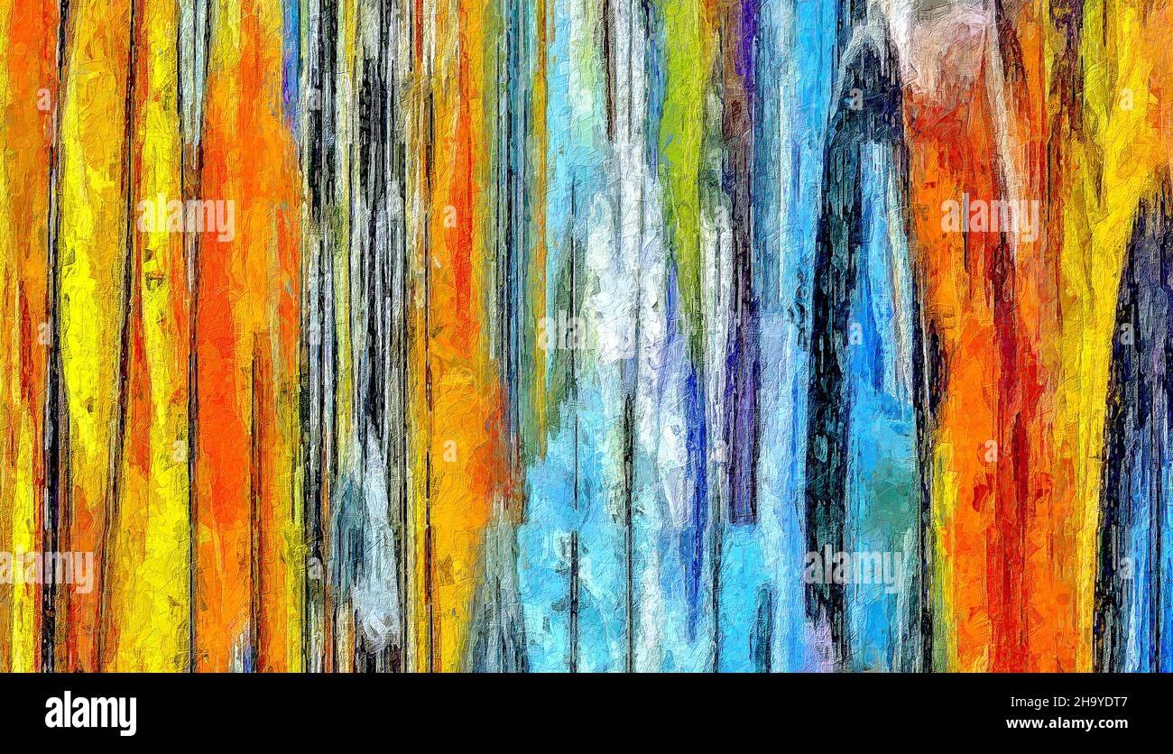 Sfondo acquerello astratto. Tratti di pennello colorati Foto Stock