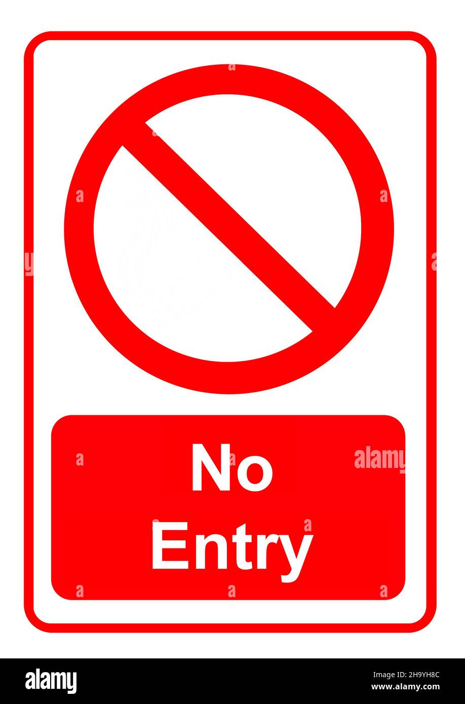 Nessun ingresso in questa area segnale di salute e sicurezza Foto Stock