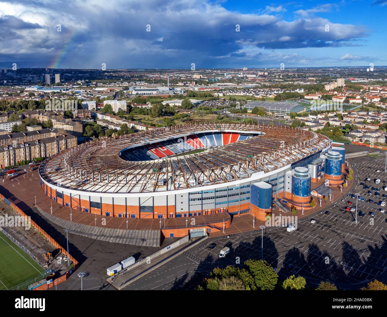 Hampden Park Football Stadium, Glasgow, Scozia, Regno Unito Foto Stock