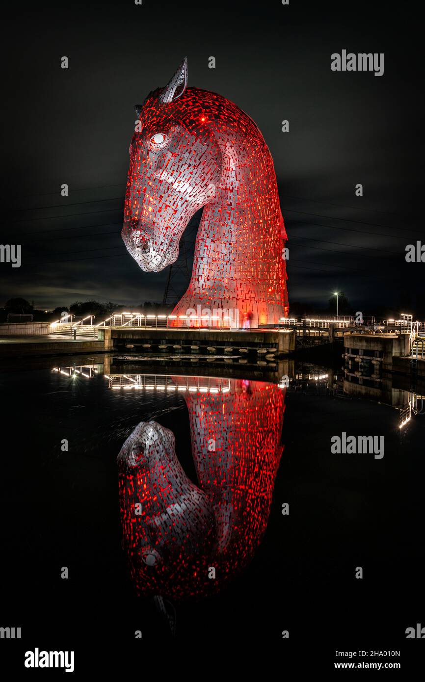 Il Kelpies, Falkirk, Scotland, Regno Unito Foto Stock