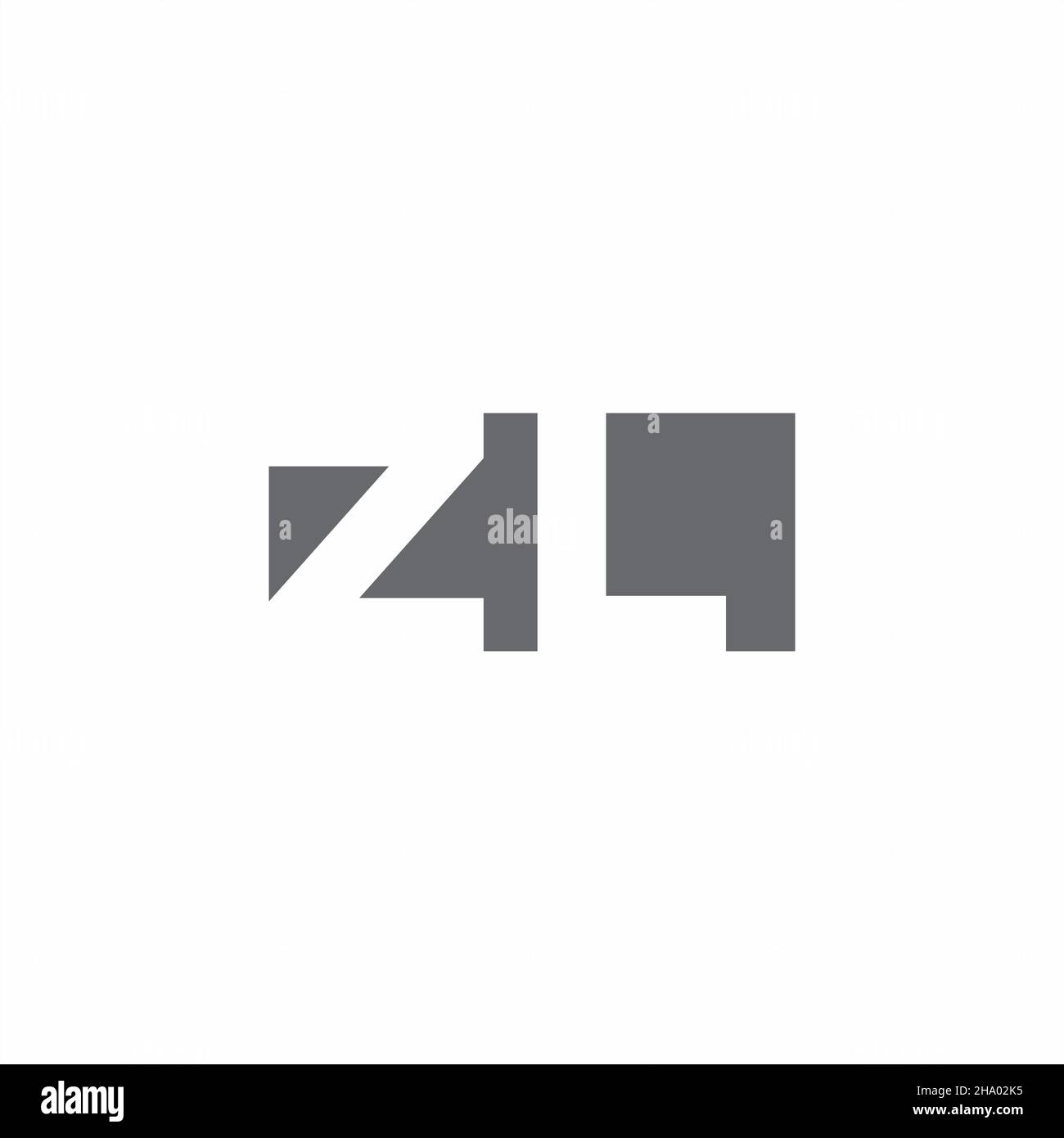 Logo ZL monogramma con modello di design in stile spazio negativo isolato su sfondo bianco Illustrazione Vettoriale