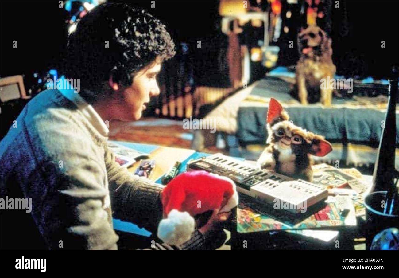 GREMLINS 1984 Warner Bros. Film con Zach Galligan e Mushroom Foto Stock