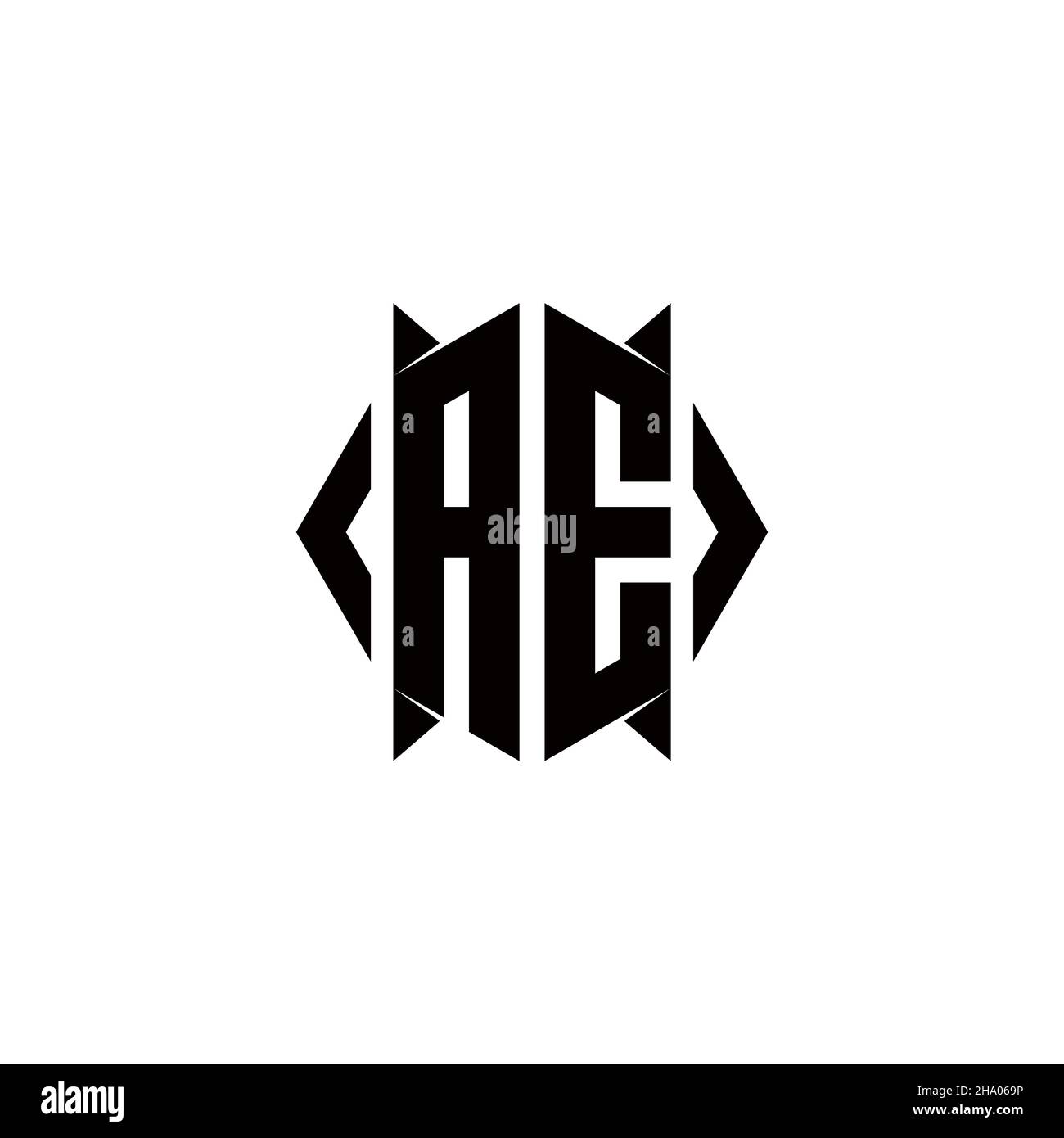 AE Logo monogramma con schermo forma disegni modello vettore icona moderna Illustrazione Vettoriale