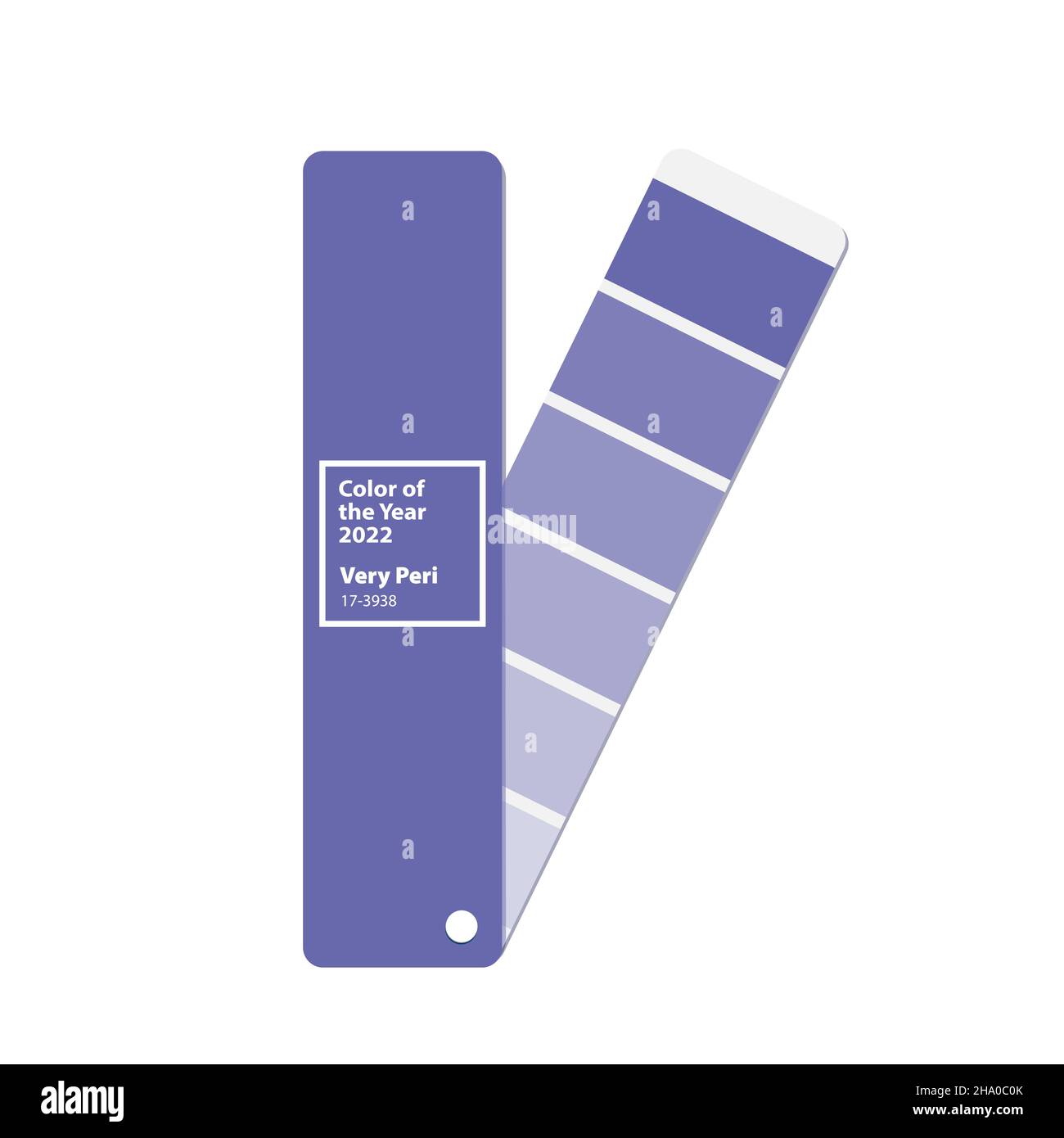 Molto Peri Pantone colore dell'anno 2022. Illustrazione vettoriale dei campioni della guida dei colori Illustrazione Vettoriale