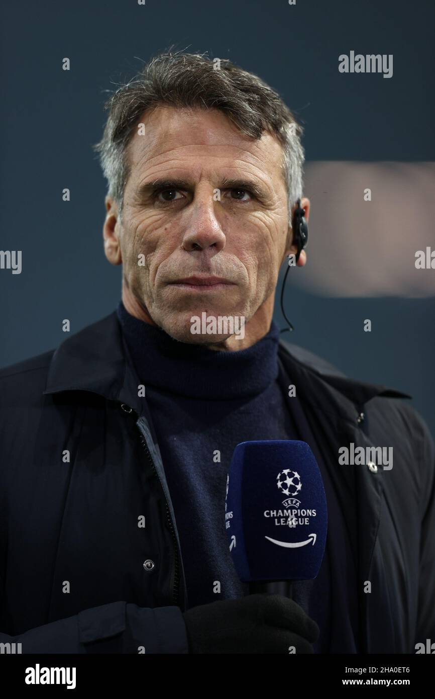 Gewiss Stadium, Bergamo, Italia, 09 dicembre 2021, Gianfranco Zola commenta per Amazon prime durante Atalanta BC vs Villarreal - UEFA Champions League partita di calcio Foto Stock