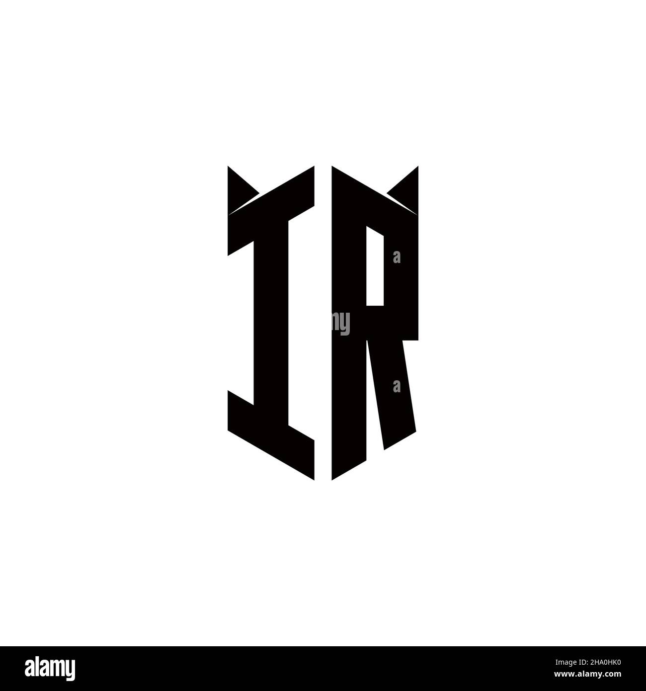 Logo IR monogramma con schermo forma disegni modello vettore icona moderna Illustrazione Vettoriale