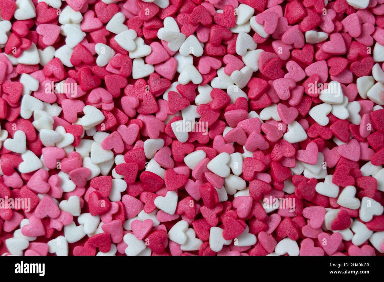 Sfondo di caramelle a forma di cuore per San Valentino Foto stock