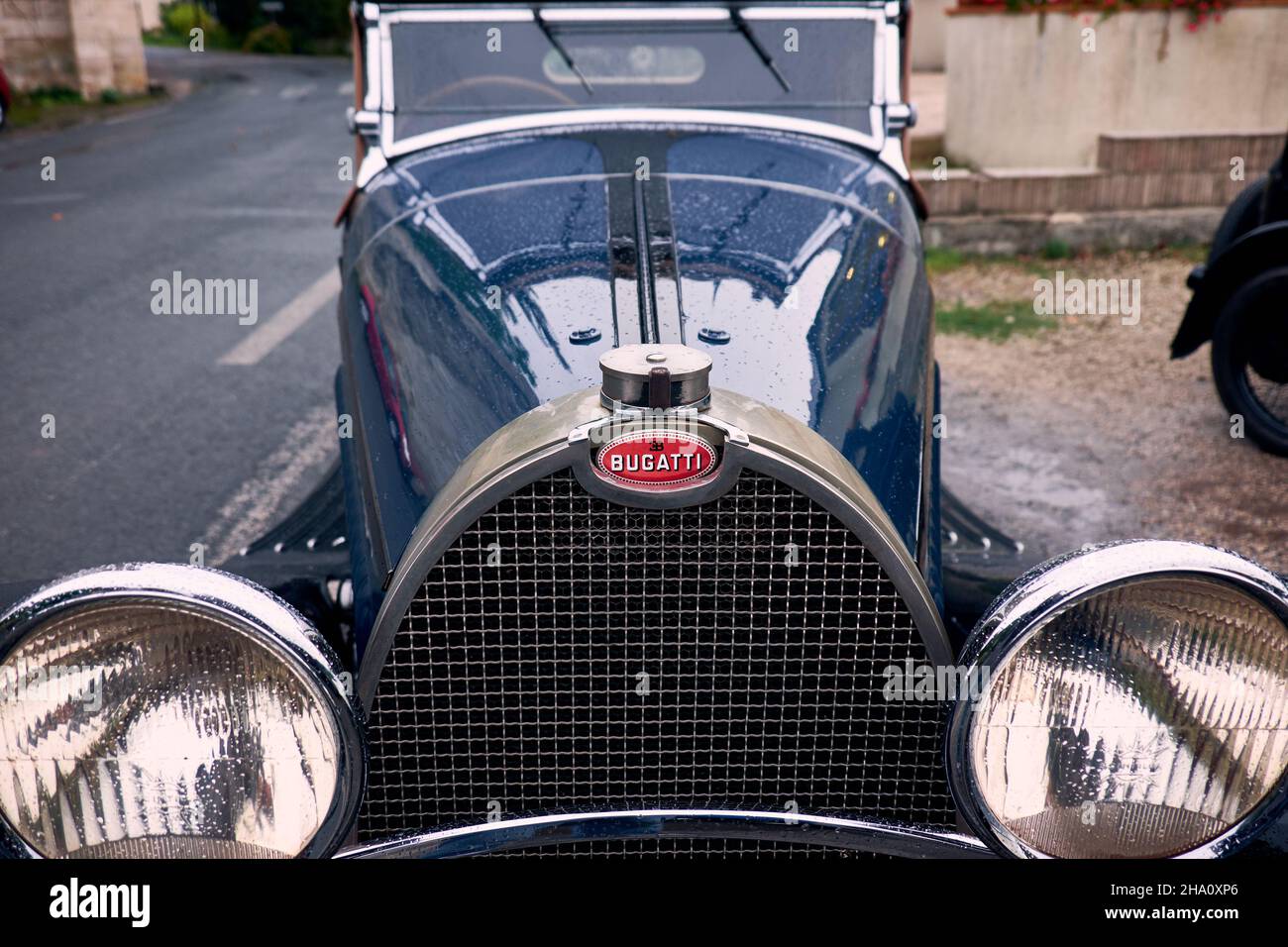 Bugatti vista anteriore auto classica Foto Stock