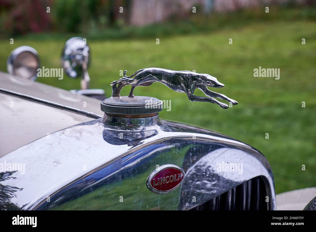 Mascotte classica con cofano Lincoln Foto Stock