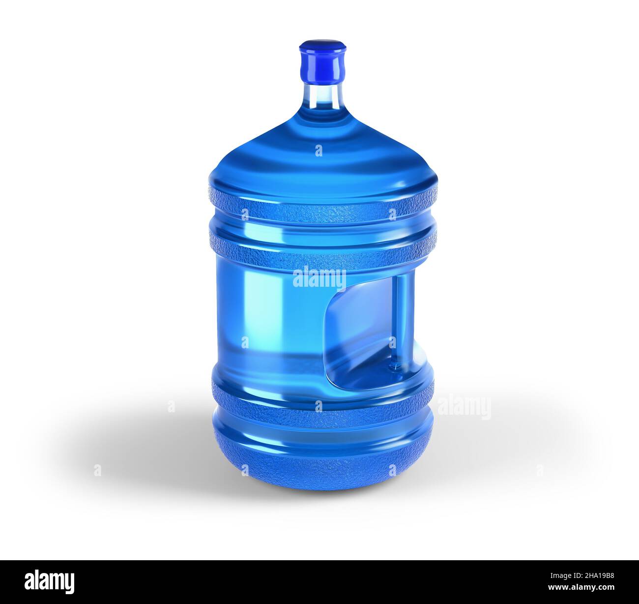 bottiglia d'acqua grande su sfondo bianco. 3d rendering. Foto Stock