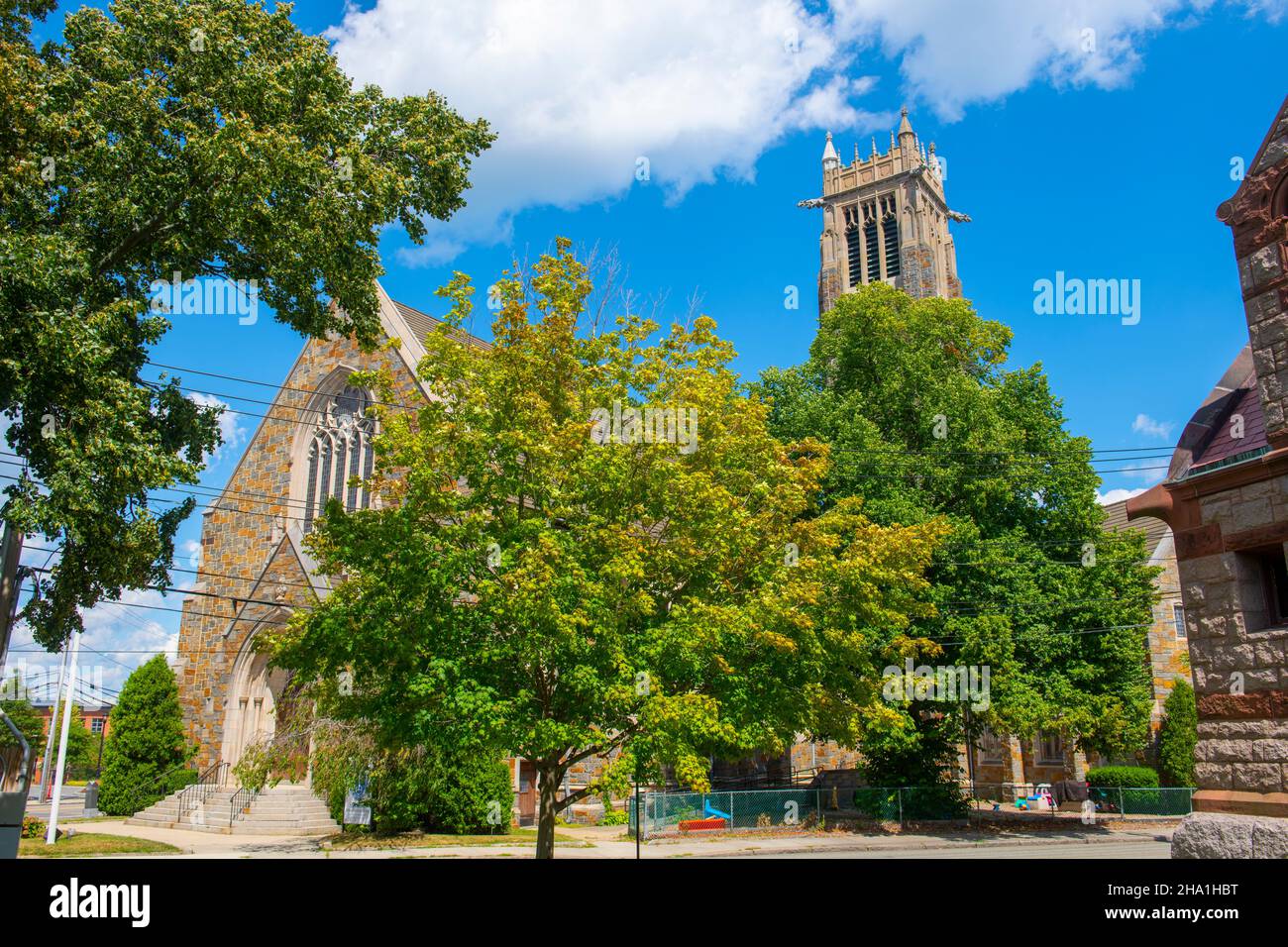 Bethany Congregational Church at 18 Spear Street in Quincy, Massachusetts ma, USA. Foto Stock