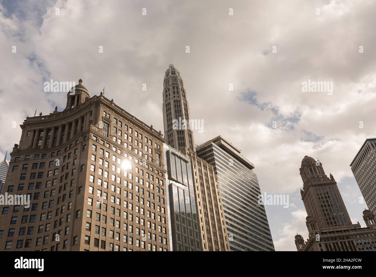 Chicago, Illinois, USA Tribune Tower Foto Stock