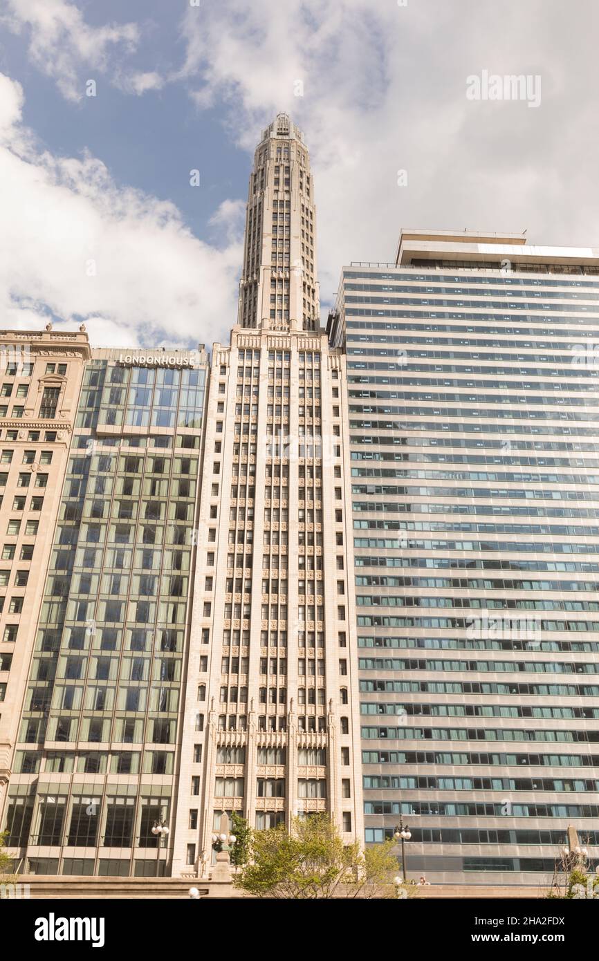 Chicago, Illinois, USA Tribune Tower Foto Stock