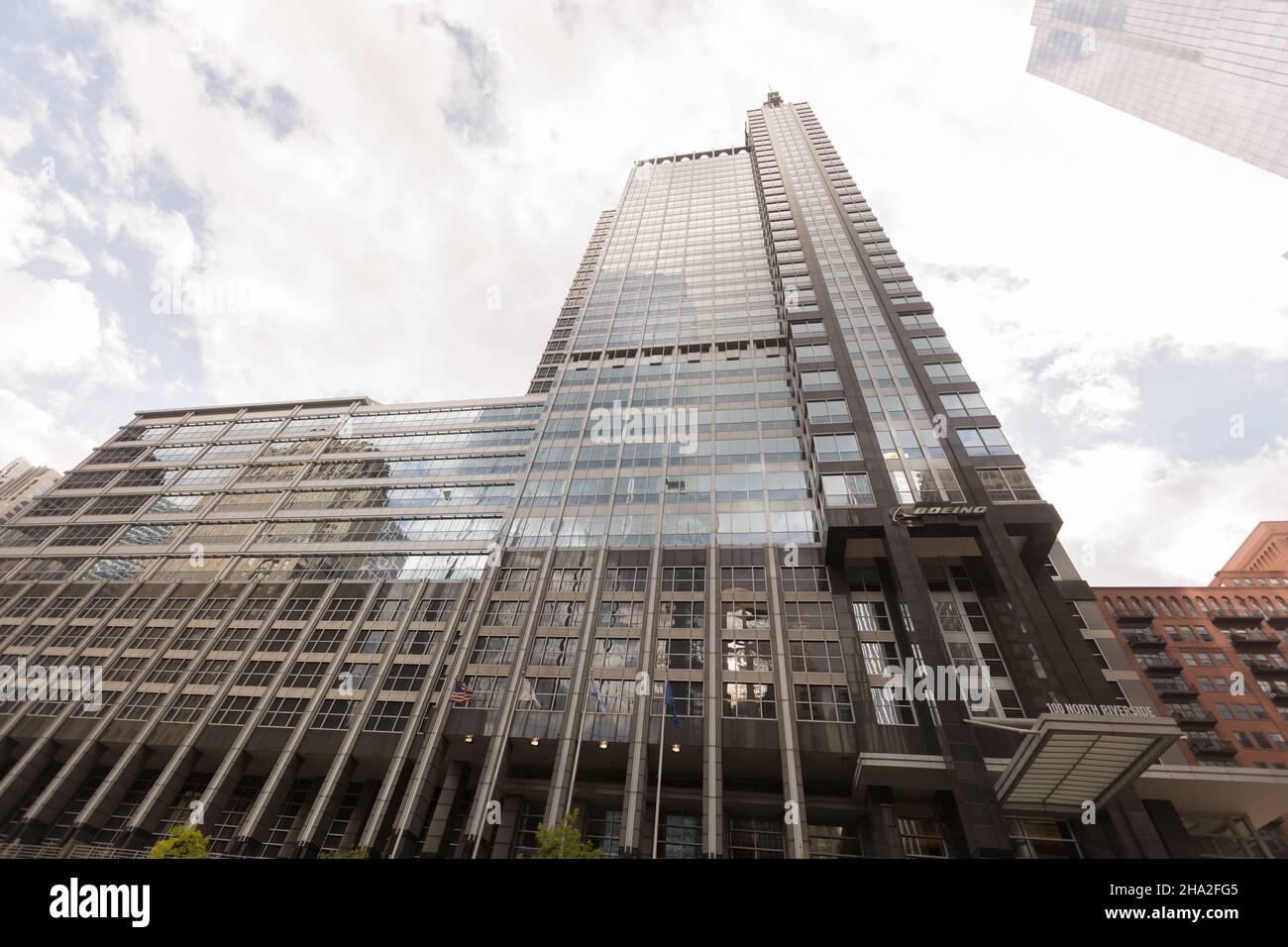 Chicago, Illinois, USA Boeing Building, Boeing International Headquarters Foto Stock