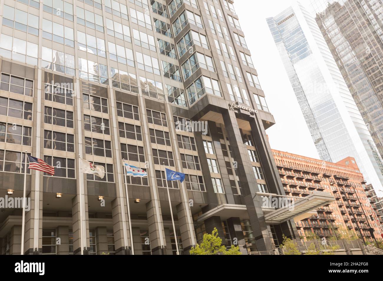 Chicago, Illinois, USA Boeing Building, Boeing International Headquarters Foto Stock
