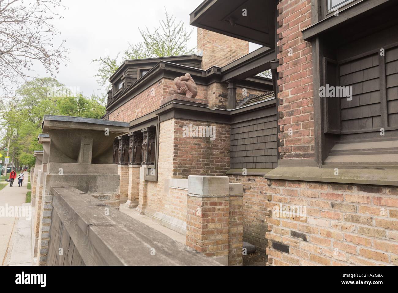 Oak Park Chicago Illinois Frank Lloyd Wright Home and Studio Foto Stock