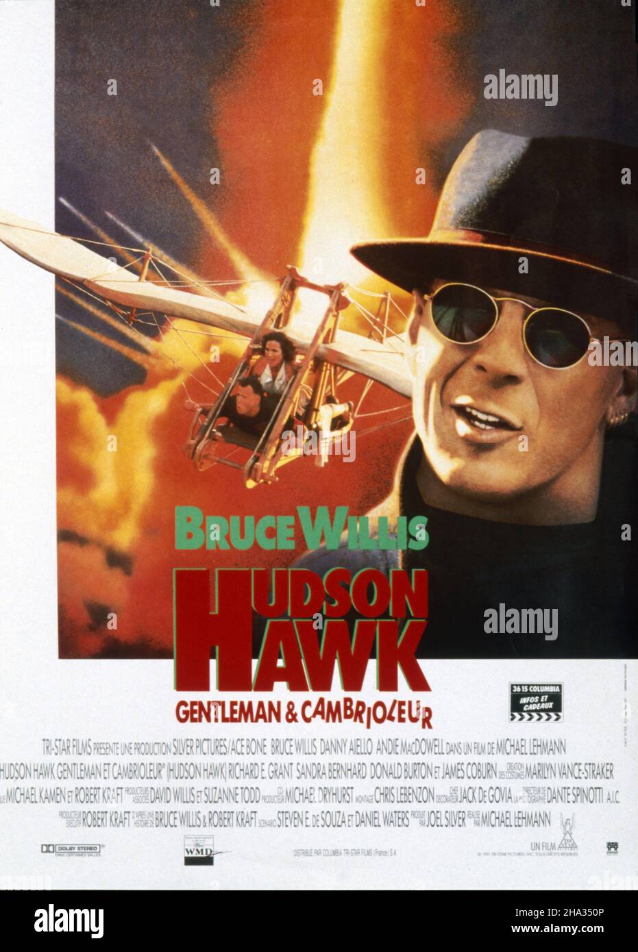 Hudson Hawk anno : 1991 USA regista : Michael Lehmann poster francese Foto Stock