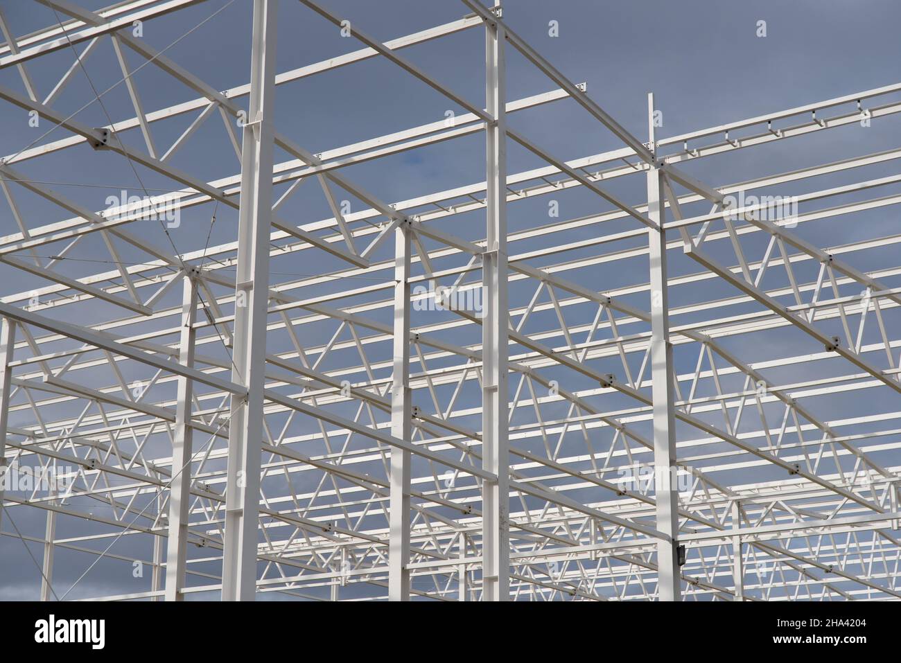 Waerehouse cantiere primo piano. Telaio in metallo Foto Stock