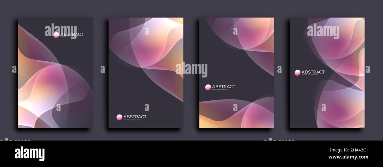 Design delle coperture minimale. Gradienti di mezzitoni colorati. Future carte geometriche Illustrazione Vettoriale