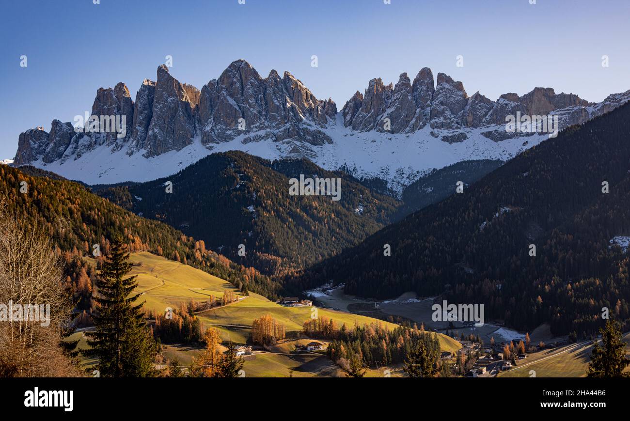 Bella San Magdalena in Val di Villnoess in Alto Adige Foto Stock