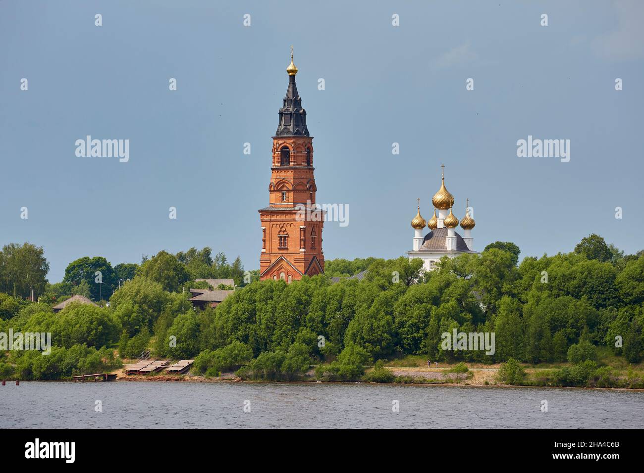 Chiesa di Priluki sul canale Mosca-Volga, Oblast Yaroslavl, Russia, Europa Foto Stock