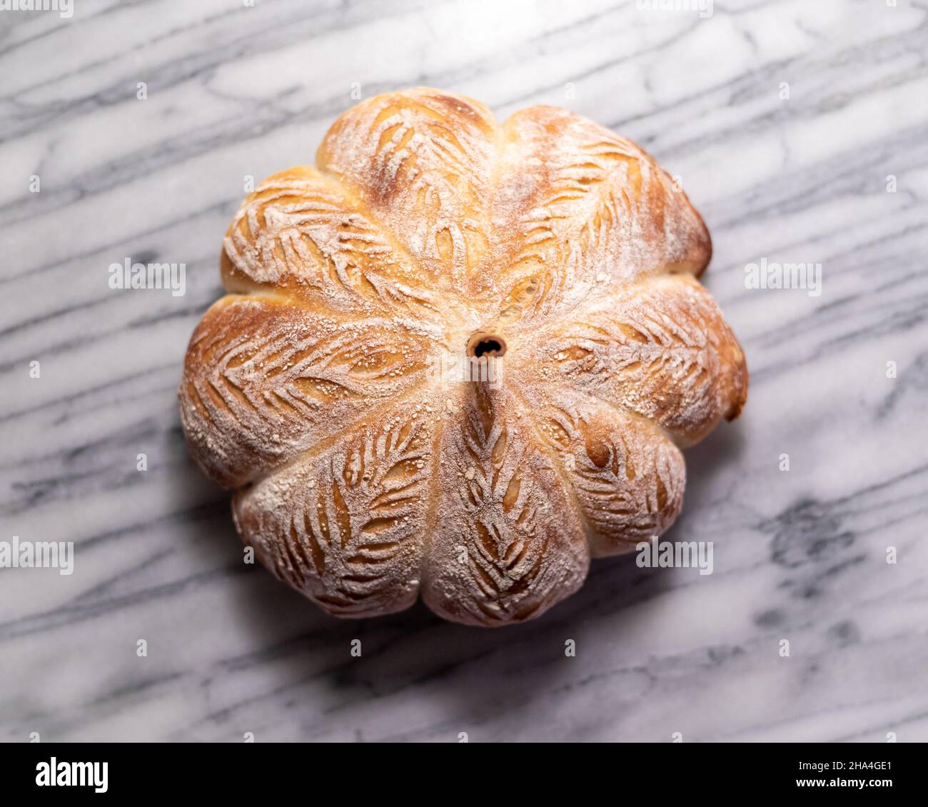 Pane di pasta di pane a forma di zucca Foto Stock