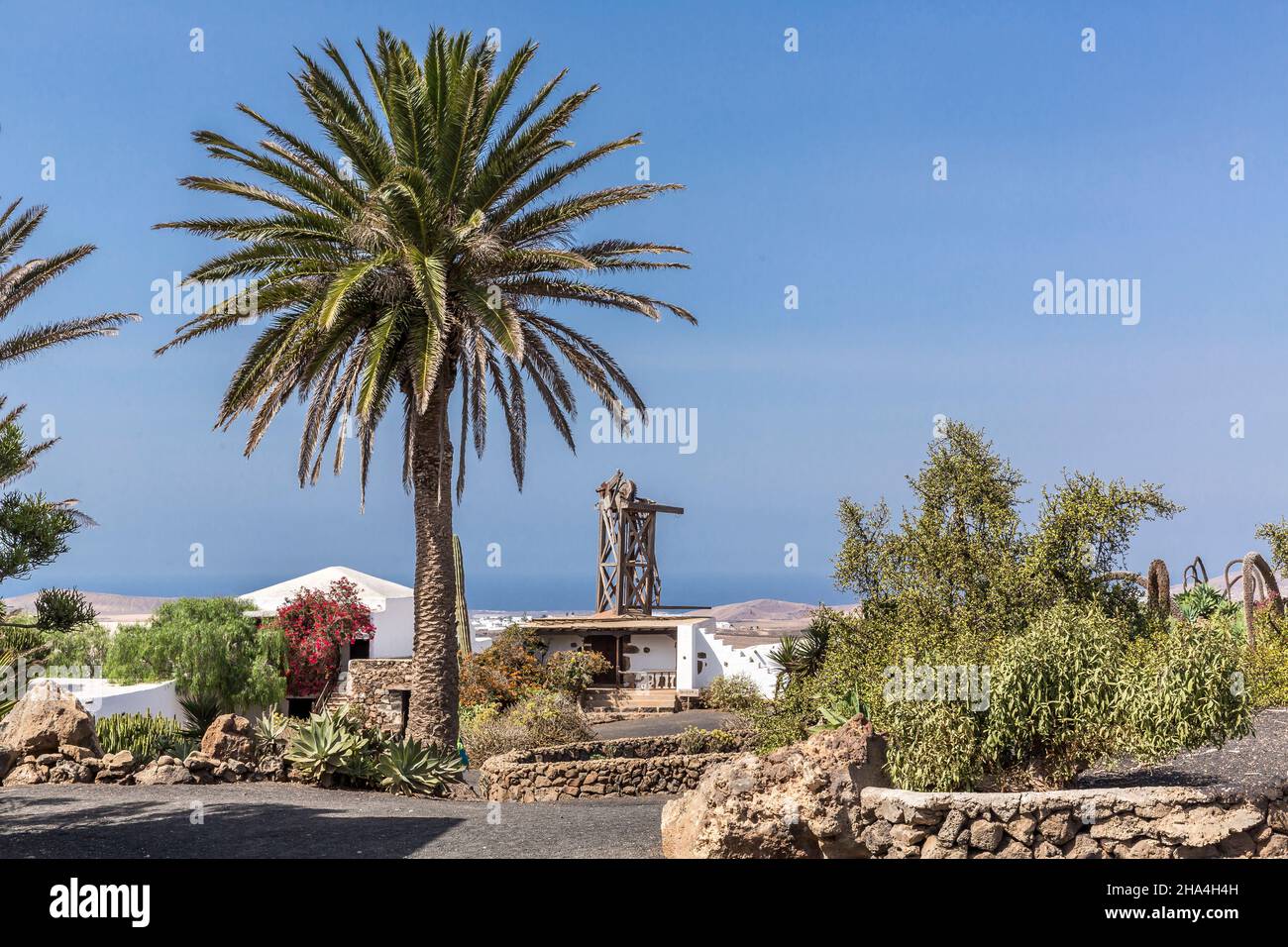 museo agricola el patio, museo all'aperto, fondato nel 1845, tiagua, lanzarote, isole canarie, spagna, europa Foto Stock