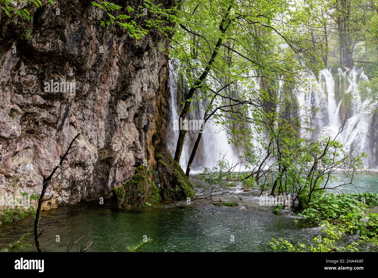 cascate nel parco nazionale di plitvice, croazia Foto Stock