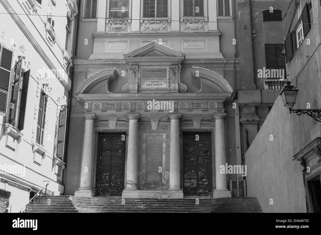 fuori dal museo di palazzo reale,genova,italia Foto Stock