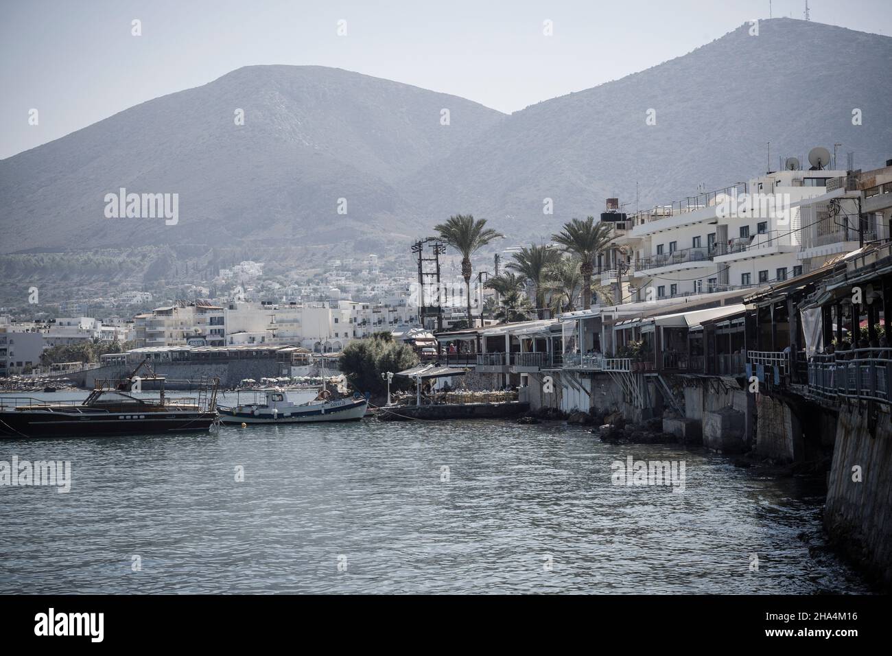 strade affascinanti della città vecchia a limin vicino a chersonissou. creta isola, grecia Foto Stock