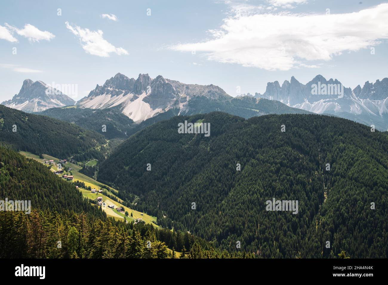 Dolomiti di Forestis, con una vista mozzafiato sulle Dolomiti italiane Foto Stock