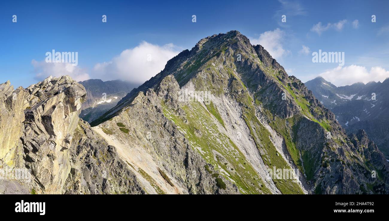 Vista panoramica delle Montagne Rocciose. Slovacchia Foto Stock