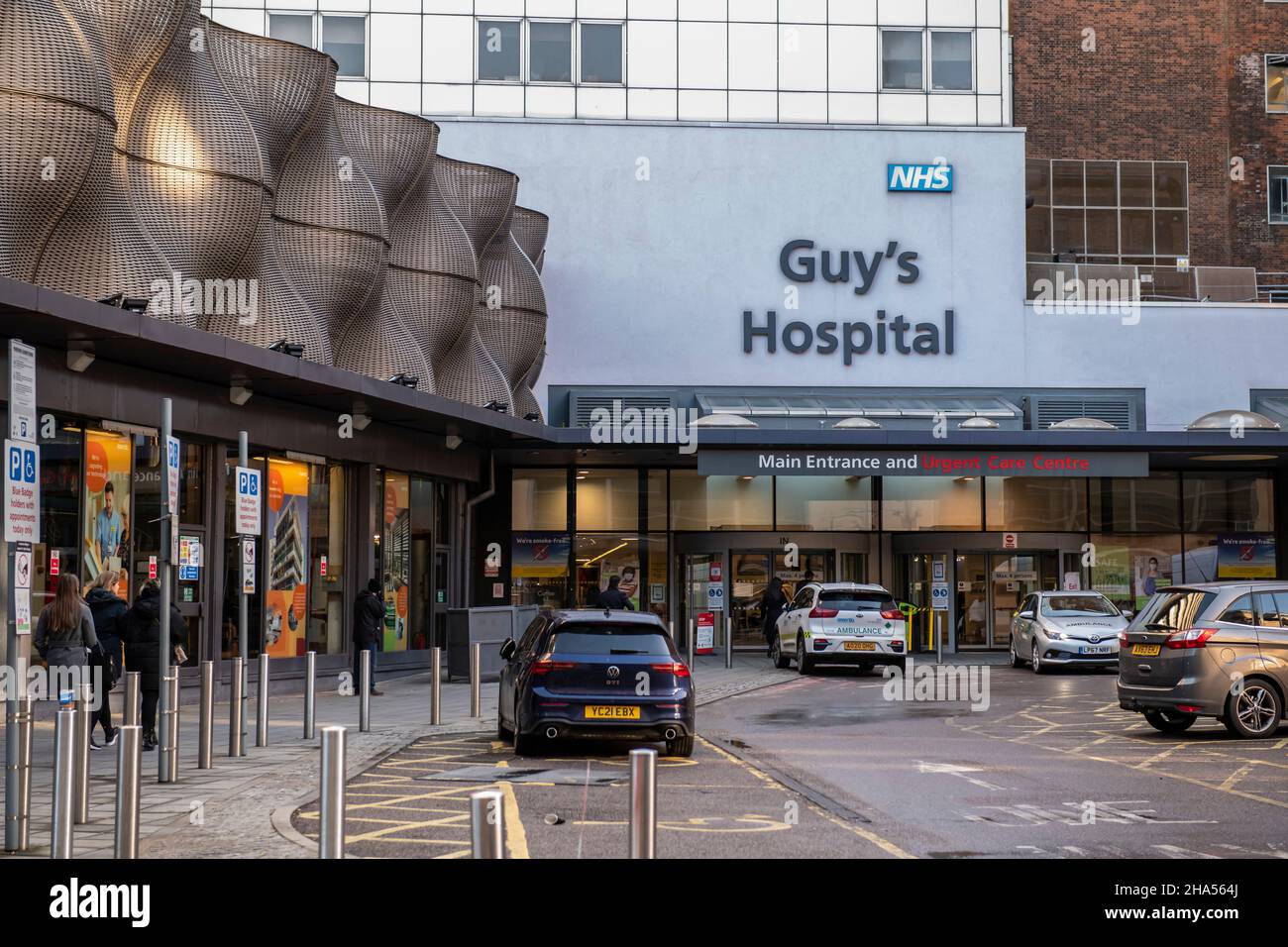 Ingresso principale del Guys Hospital a Londra Foto Stock