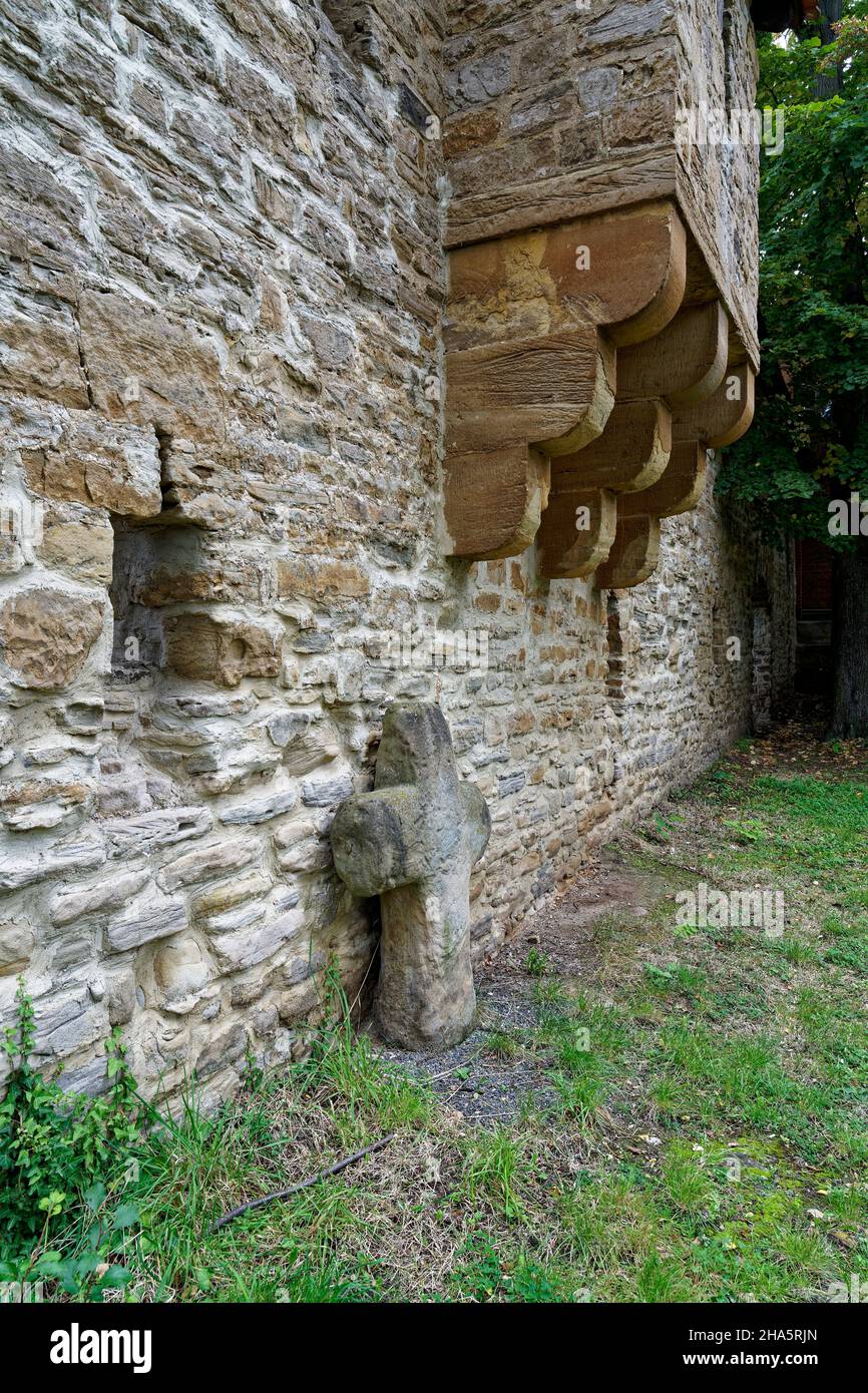 mura della città e porte della città in zeitz, burgenlandkreis, sassonia-anhalt, germania Foto Stock