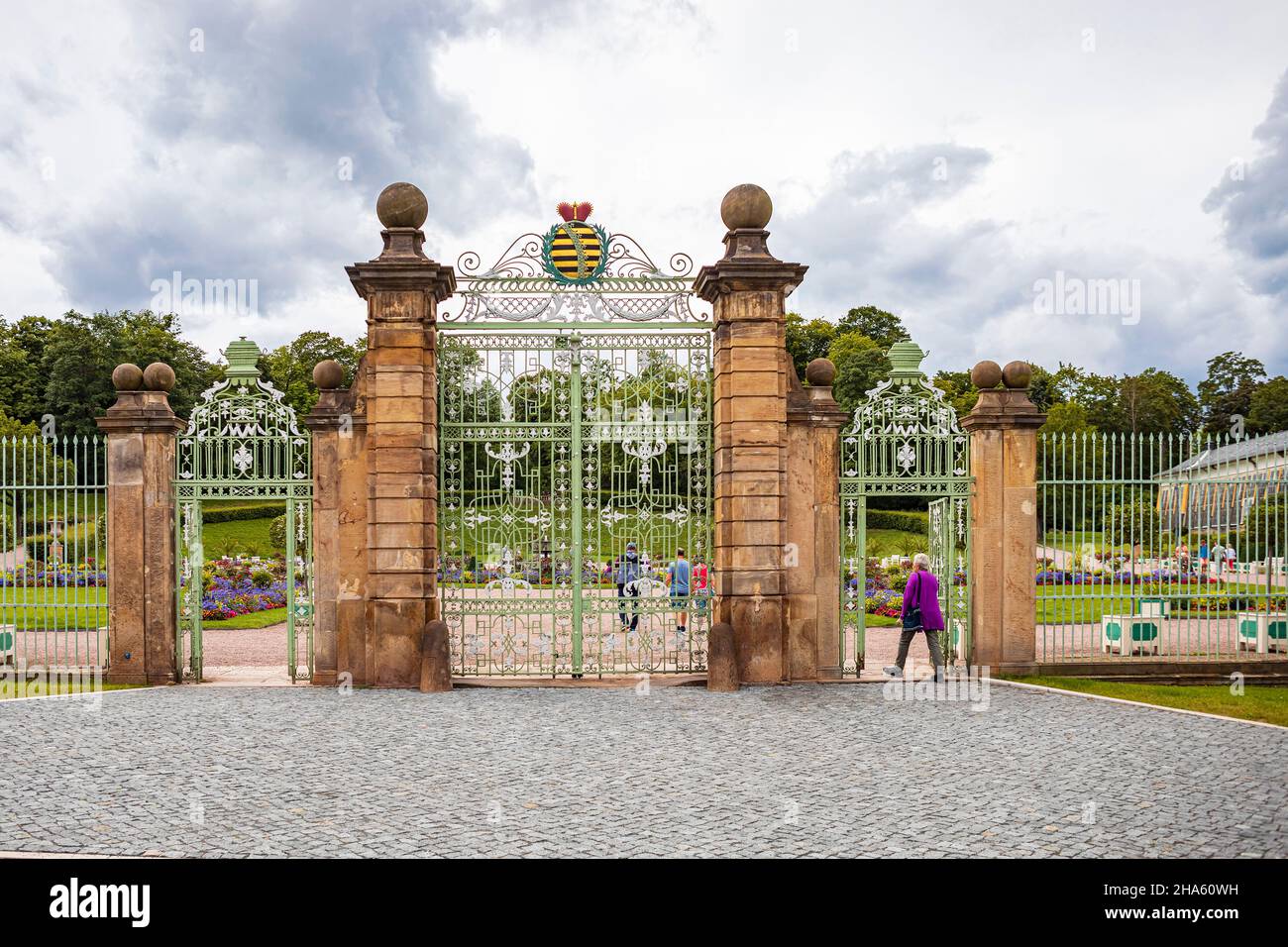 Porta d'ingresso dell'Orangery Gotha, Turingia, Germania Foto Stock