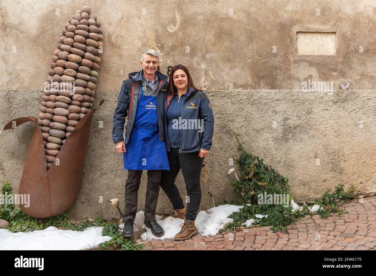 italia,trentino-alto adige,alto adige,alto adige,alto adige,unterland,termeno,altopiano,römerhof,mariagrazia e giovanetto cristiano Foto Stock