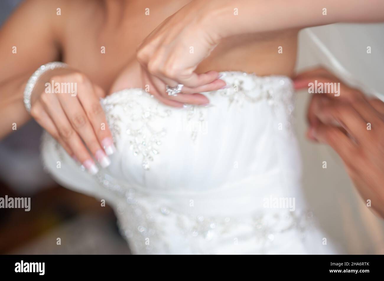 momenti di matrimonio Foto Stock