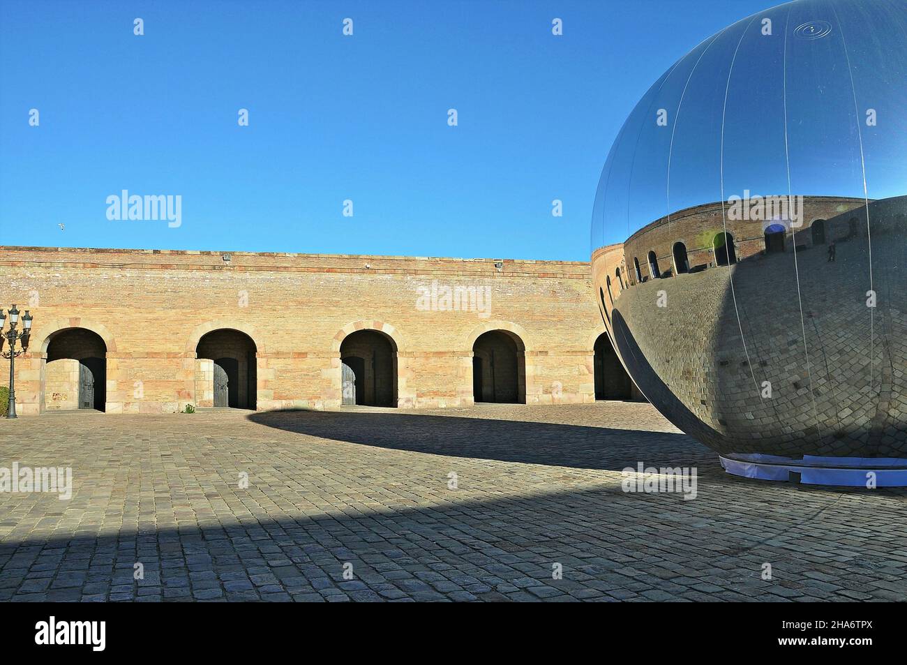 Castello di Montjuic a Barcellona, in Catalogna, Spagna Foto Stock
