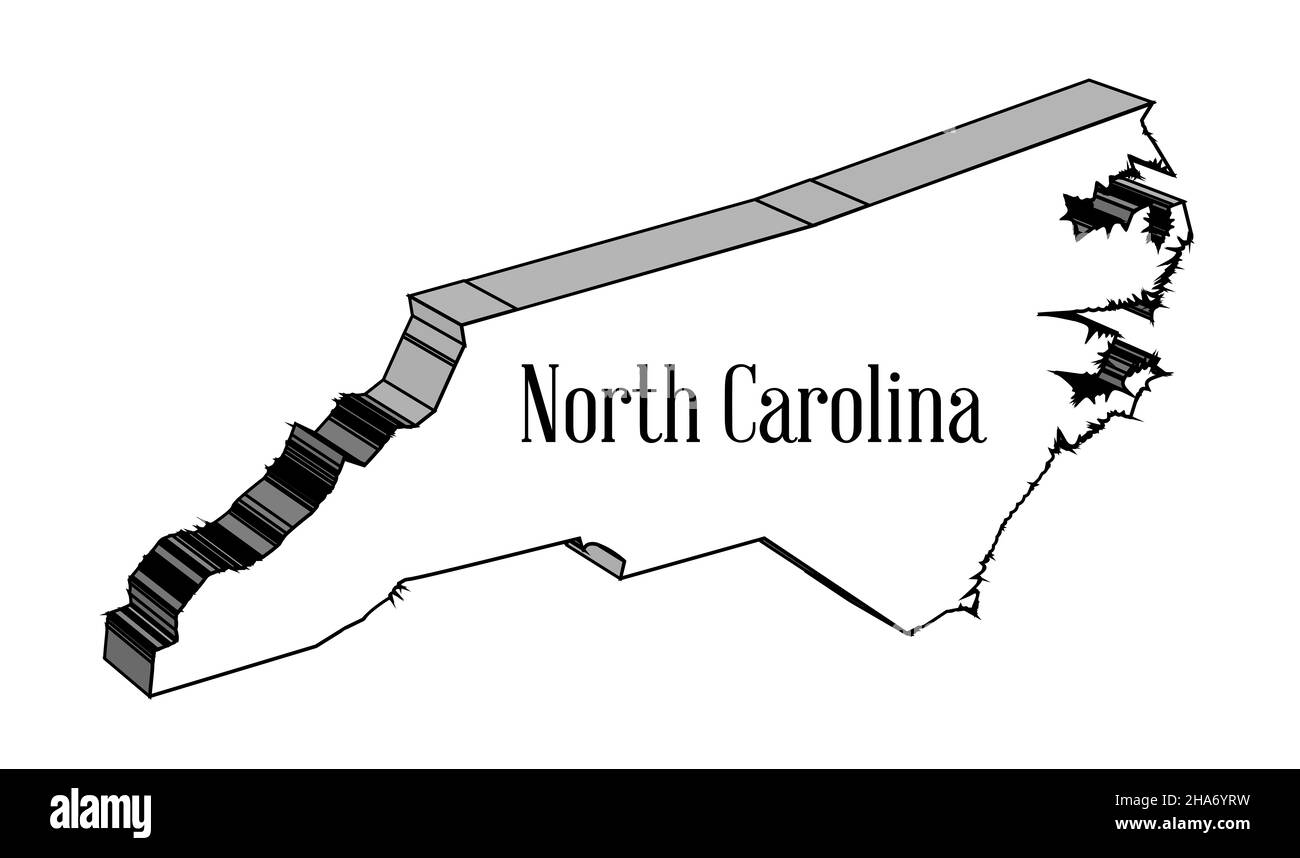 Modello Della Bandiera Della Nord Carolina Nel Vento Illustrazione di