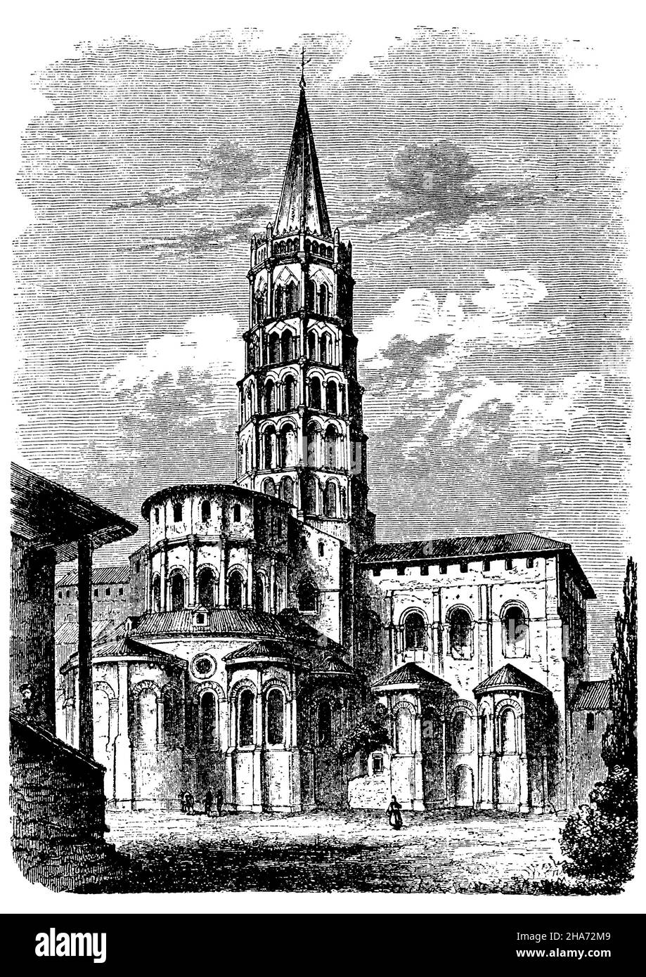 Chiesa di San Saturnin a Tolosa, , (Enciclopedia, 1893) Foto Stock