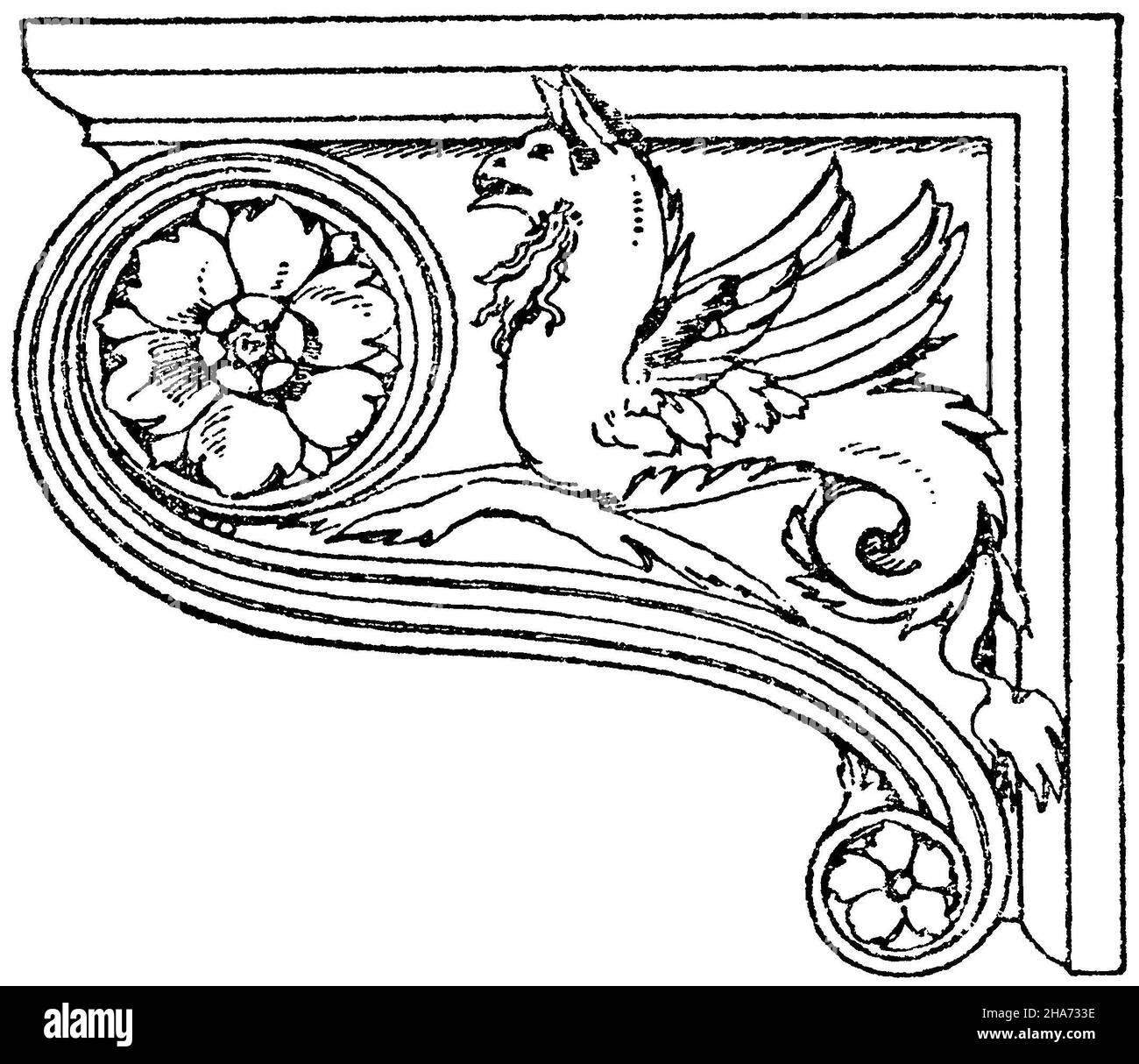 Vista laterale di una console rinascimentale nel Museo del Vaticano di Roma., , ML (libro di modelli, ) Foto Stock